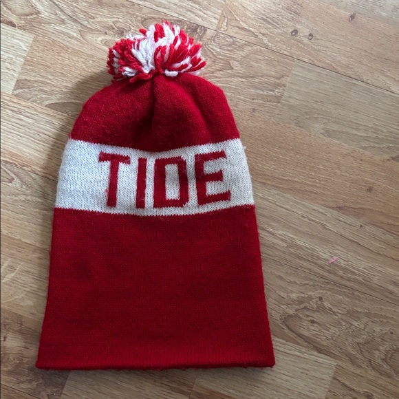 Vintage Red and White BAMA Knit Beanie main image 4